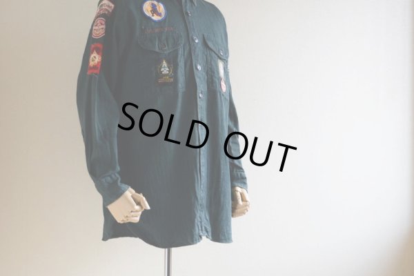 画像9: 1950s BOY SCOUTS EXPLORERSマチ付きシャツ  実寸ML