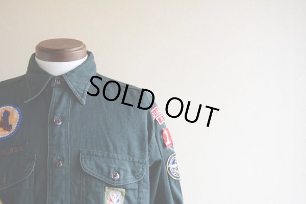 画像5: 1950s BOY SCOUTS EXPLORERSマチ付きシャツ  実寸ML