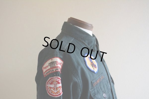 画像7: 1950s BOY SCOUTS EXPLORERSマチ付きシャツ  実寸ML