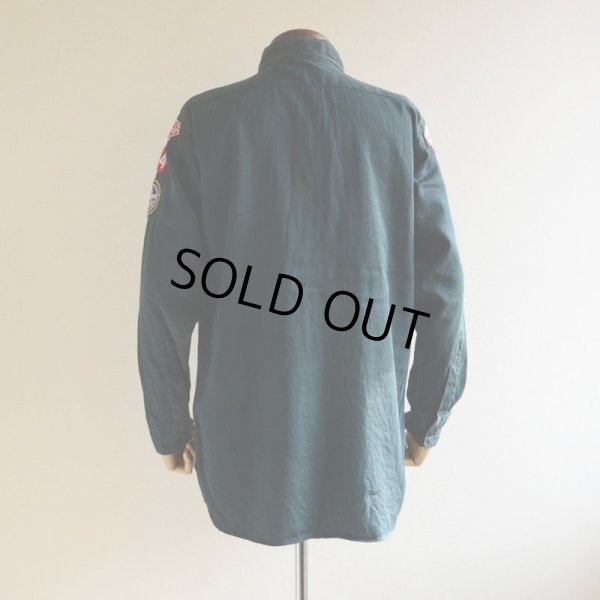 画像3: 1950s BOY SCOUTS EXPLORERSマチ付きシャツ  実寸ML