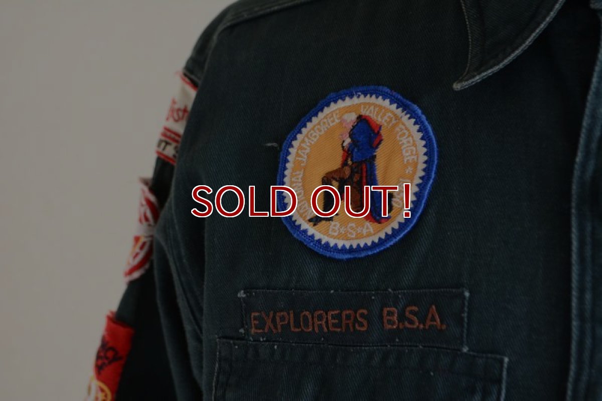 画像10: 1950s BOY SCOUTS EXPLORERSマチ付きシャツ　 実寸ML  (10)