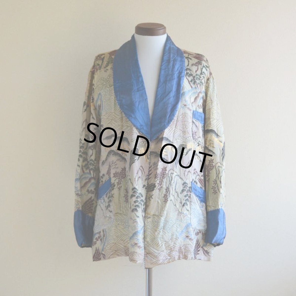 画像1: 1950s 西陣織スーベニアガウン　 表記L  (1)