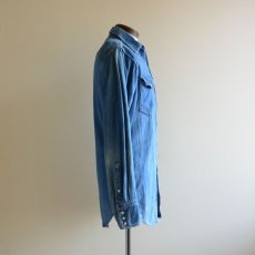 画像2: 1970s MAVERICK デニムウエスタンシャツ　 実寸S  (2)