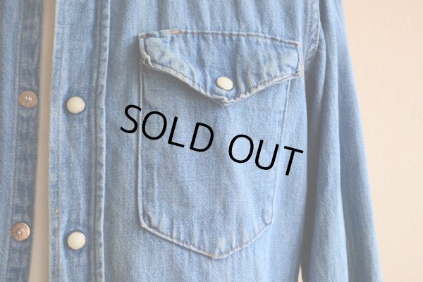 画像7: 1970s MAVERICK デニムウエスタンシャツ　 実寸S 