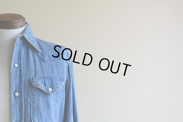 画像5: 1970s MAVERICK デニムウエスタンシャツ　 実寸S 