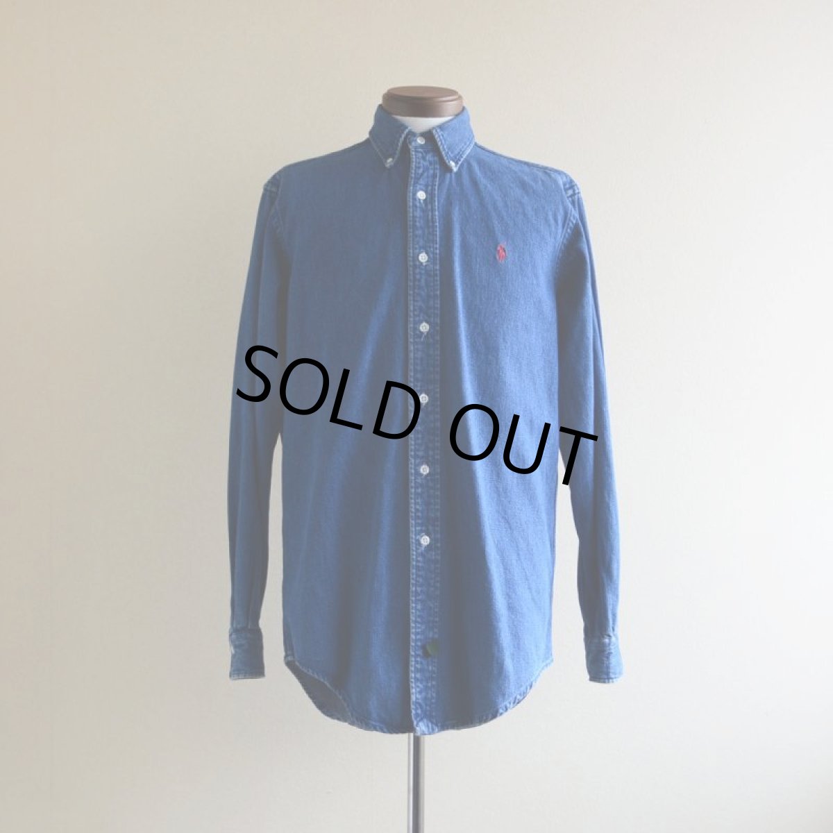 画像1: 1990s POLO COUNTRY デニムシャツ　 MADE IN USA　 表記S  (1)