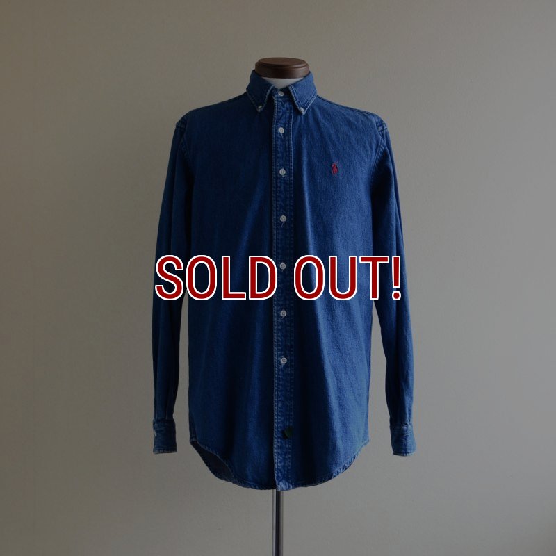 1990s POLO COUNTRY デニムシャツ MADE IN USA 表記S - 古着屋HamburgCafe