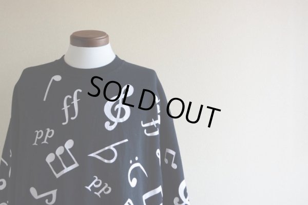 画像5: 1990s 音符柄スウェット  表記XL