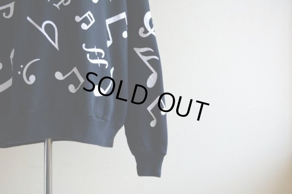 画像9: 1990s 音符柄スウェット  表記XL