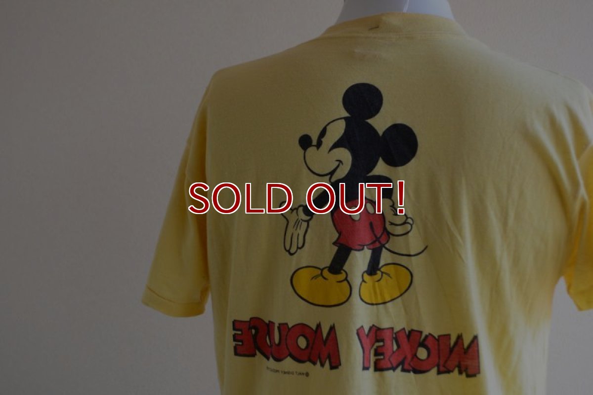 画像13: 1970s-80s  MICKEY MOUSE 両面プリントTシャツ　 表記L  (13)
