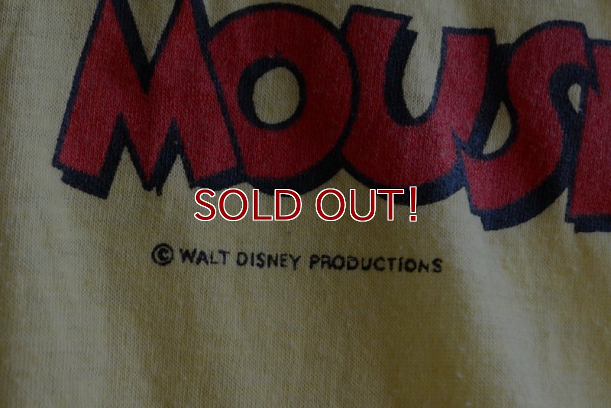 画像9: 1970s-80s  MICKEY MOUSE 両面プリントTシャツ　 表記L  (9)