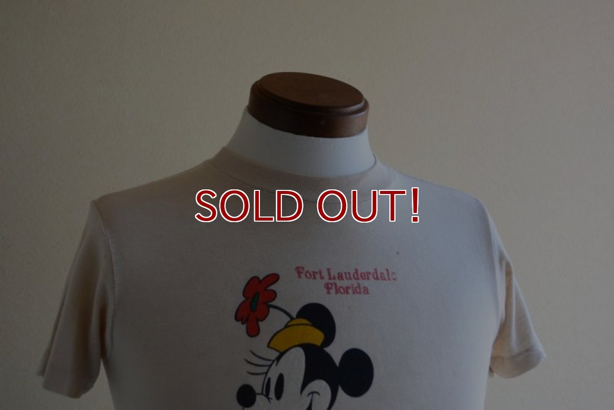 画像6: 1970s-80s  MINNIE MOUSE 両面プリントTシャツ　 表記S  (6)