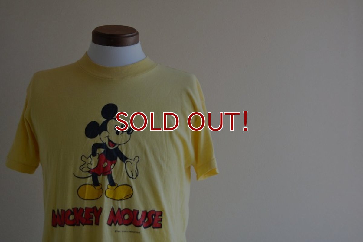 画像7: 1970s-80s  MICKEY MOUSE 両面プリントTシャツ　 表記L  (7)