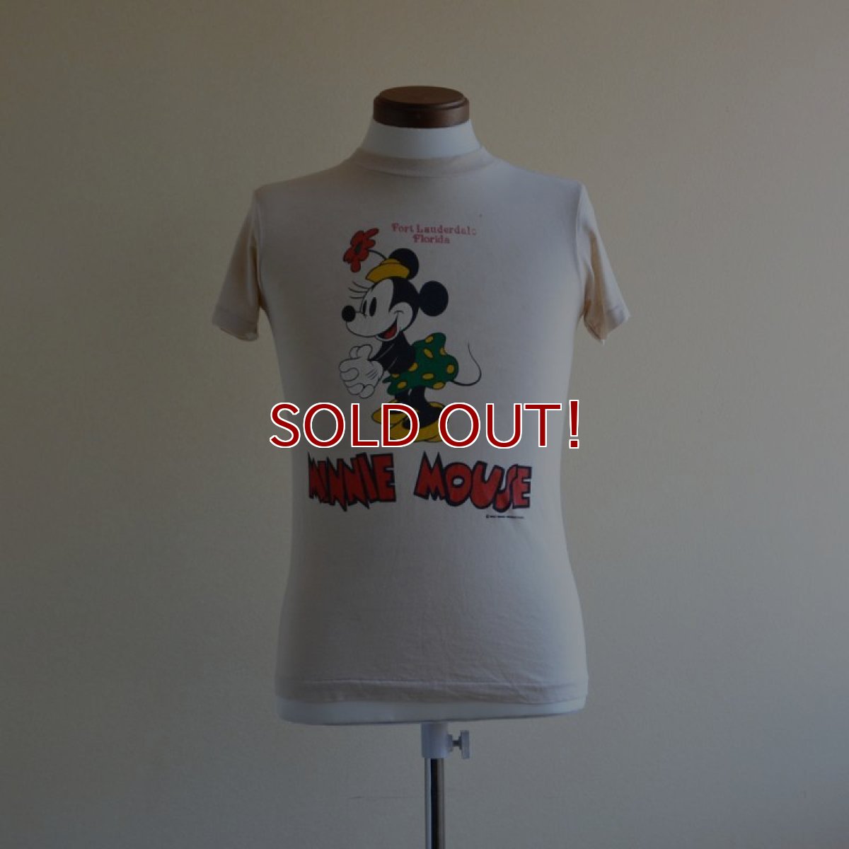 画像1: 1970s-80s  MINNIE MOUSE 両面プリントTシャツ　 表記S  (1)