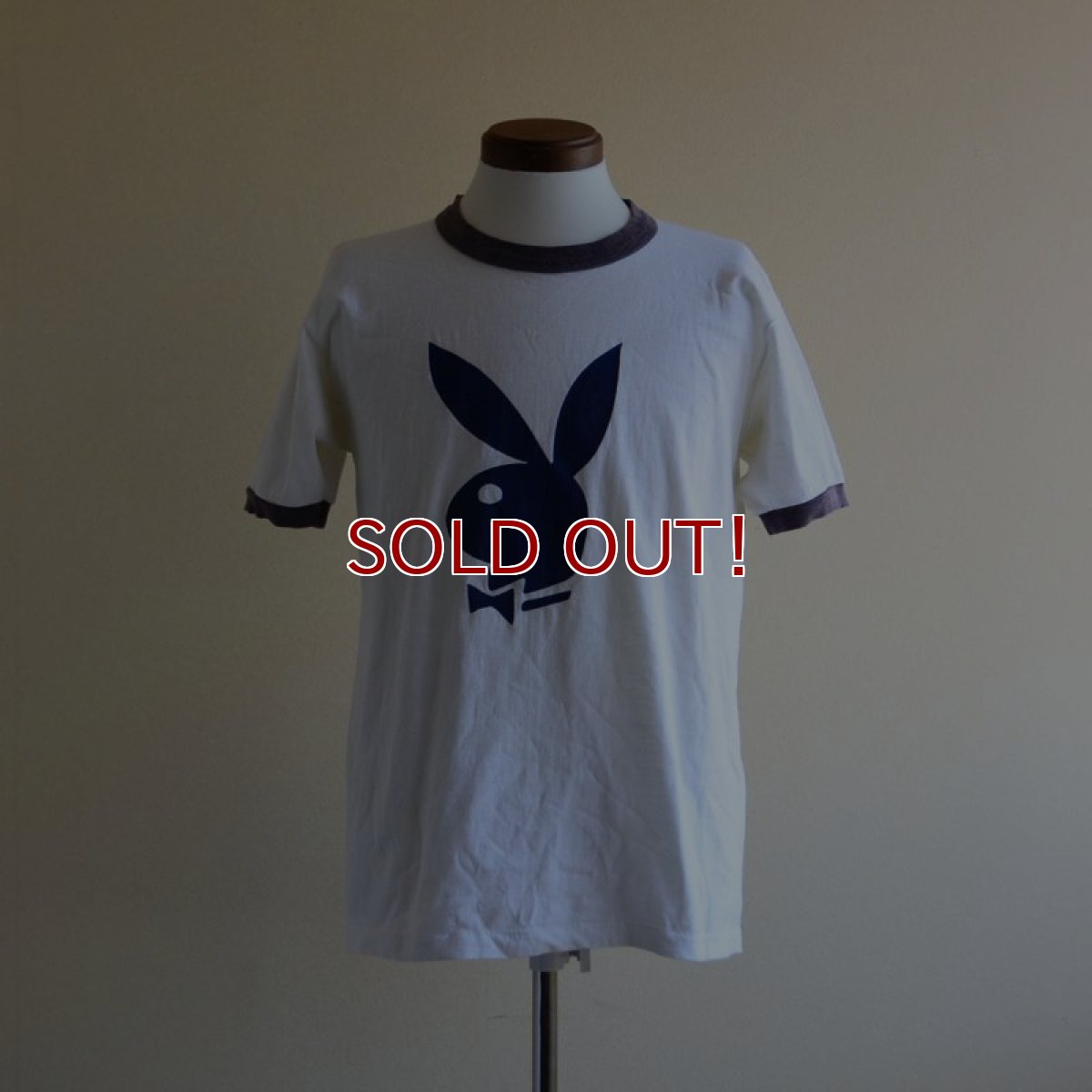 画像1: 1970s-80s PLAY BOY リンガーTシャツ　 表記L  (1)