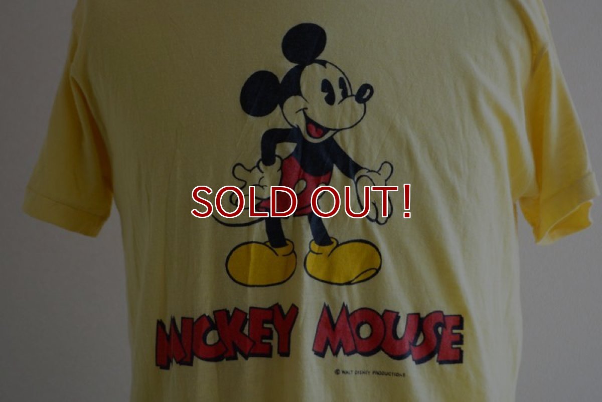 画像8: 1970s-80s  MICKEY MOUSE 両面プリントTシャツ　 表記L  (8)