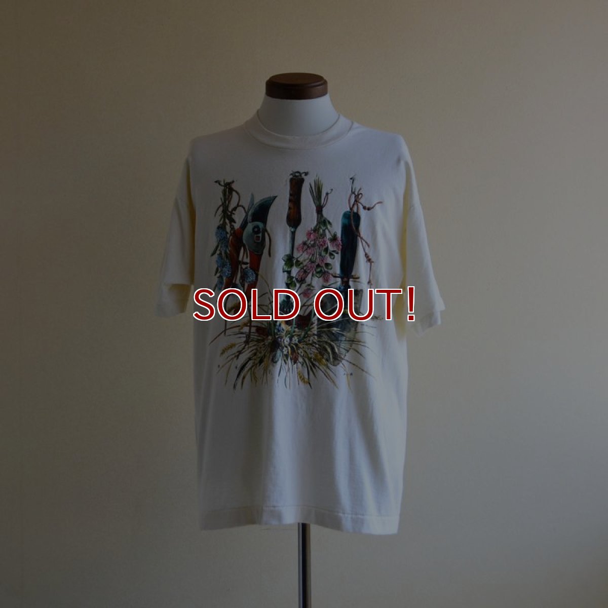 画像1: 1990s お花屋さんTシャツ　 表記L  (1)