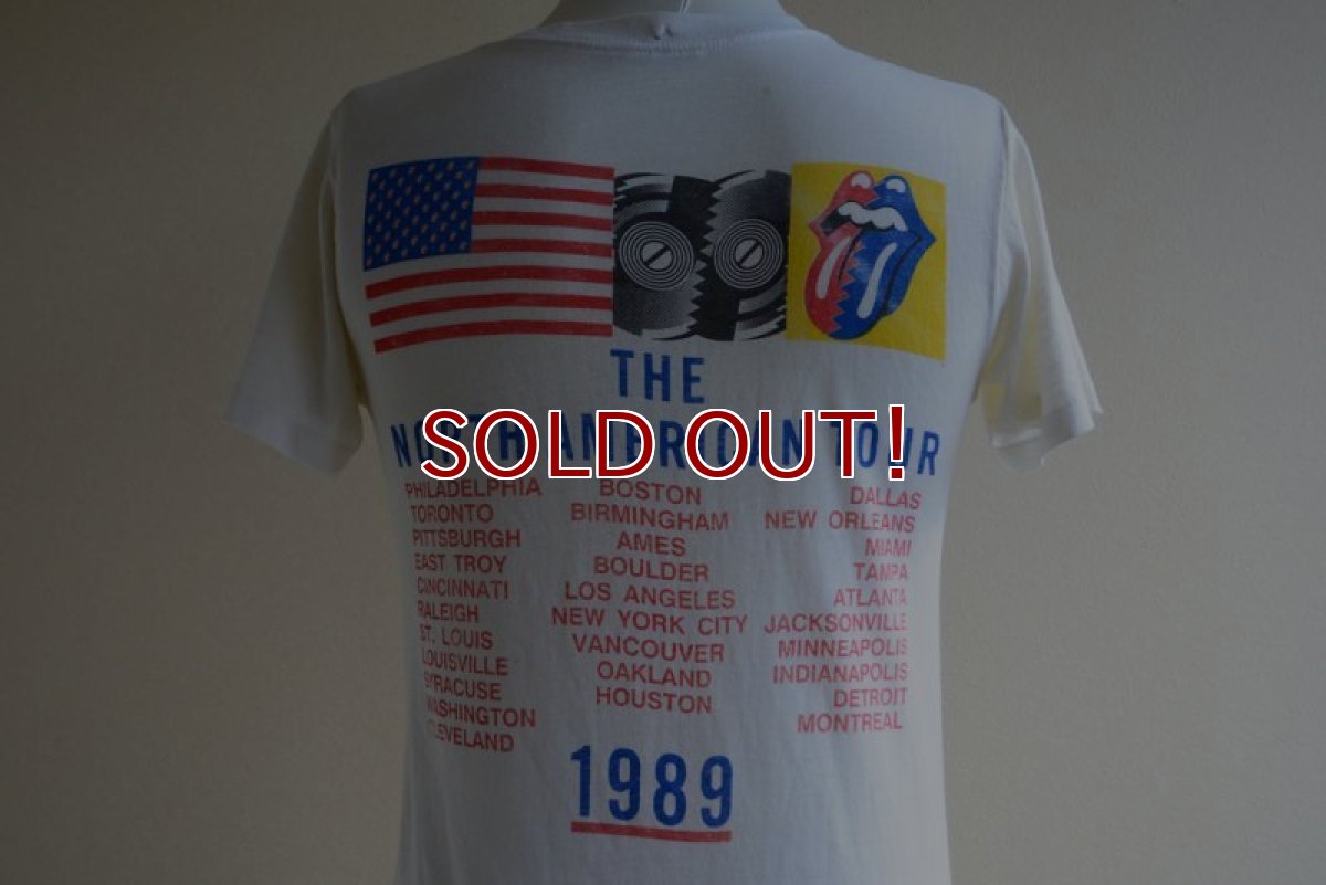 画像13: 1980s The Rolling Stones STEEL WHEELS 1989 Tour Tシャツ　 表記M  (13)
