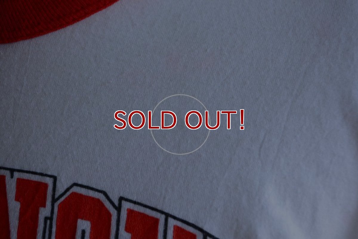 画像15: 1980s WISCONSIN Bucky Badger リンガーTシャツ　 両面プリント　 表記XL  (15)