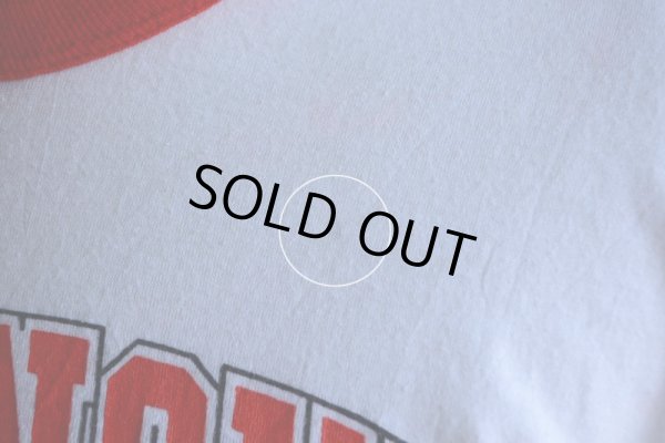 画像15: 1980s WISCONSIN Bucky Badger リンガーTシャツ　 両面プリント　 表記XL 