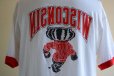 画像13: 1980s WISCONSIN Bucky Badger リンガーTシャツ　 両面プリント　 表記XL 