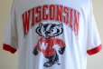 画像7: 1980s WISCONSIN Bucky Badger リンガーTシャツ　 両面プリント　 表記XL 