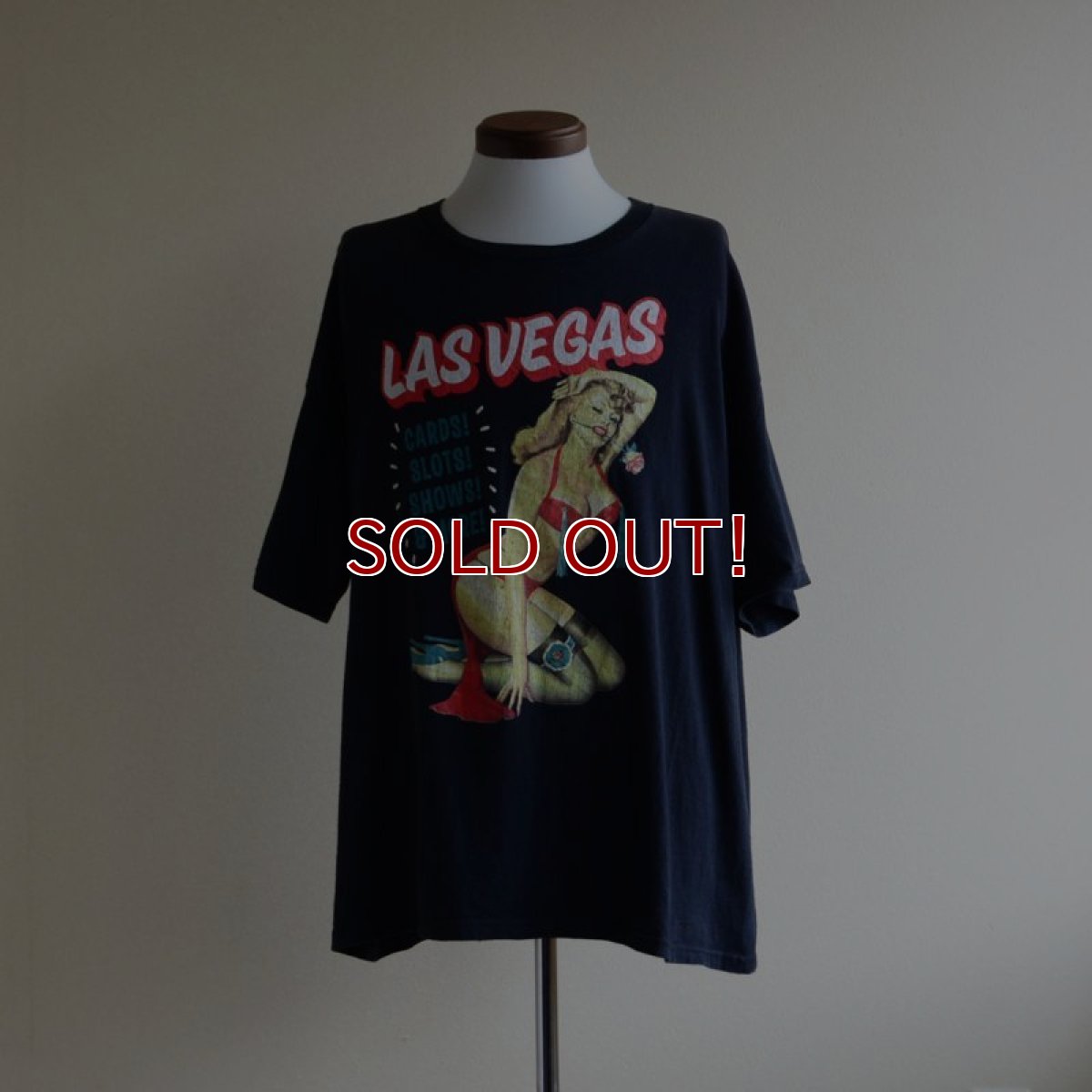 画像1: 1990s LAS VEGAS PIN-UP Tシャツ　 表記XL  (1)