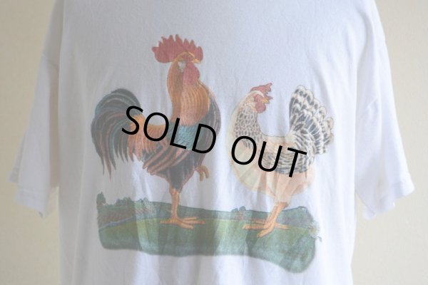 画像7: 1990s 庭には2羽ニワトリがいるTシャツ  表記L