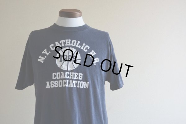 画像5: 1980s N.Y.CATHOLIC H.S. カレッジTシャツ　 両面プリント　 表記XL 