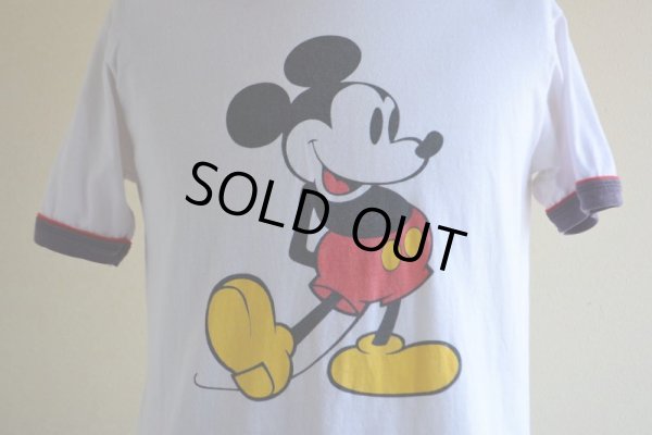画像7: 1980s  MICKEY MOUSE リンガーTシャツ  表記M