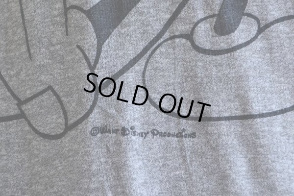 画像8: 1980s  MICKEY MOUSE リンガーTシャツ　 杢灰×黒　 表記L 