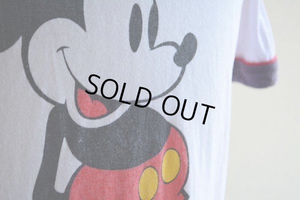 画像8: 1980s  MICKEY MOUSE リンガーTシャツ  表記M