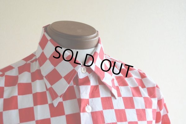 画像6: 1970s チェッカーフラッグシャツ  表記M