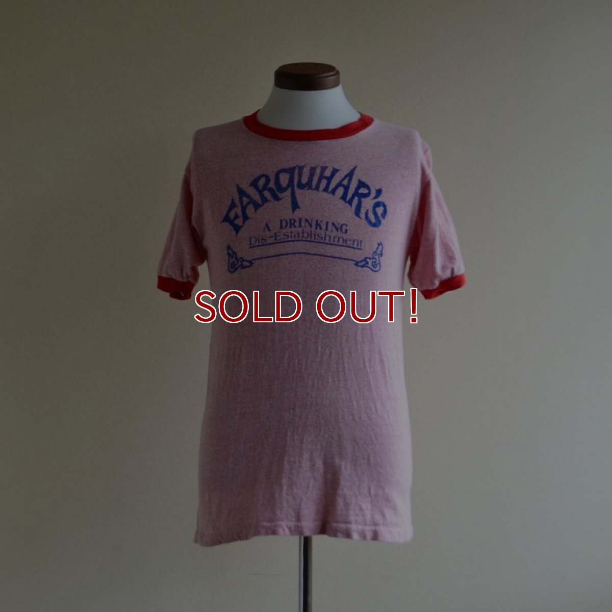 画像1: 1970s FARQUHAR'S 杢リンガーTシャツ　 両面プリント　 表記L  (1)
