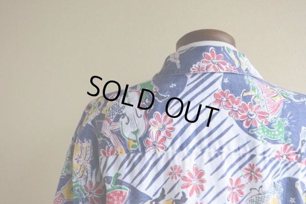 画像12: 1990s DKNY ダンシングカウボーイ柄リネンシャツ　 表記P 