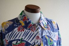画像5: 1990s DKNY ダンシングカウボーイ柄リネンシャツ　 表記P  (5)