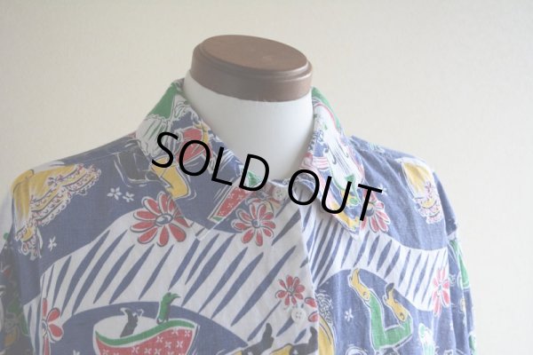 画像5: 1990s DKNY ダンシングカウボーイ柄リネンシャツ　 表記P 