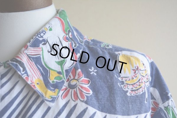 画像7: 1990s DKNY ダンシングカウボーイ柄リネンシャツ　 表記P 