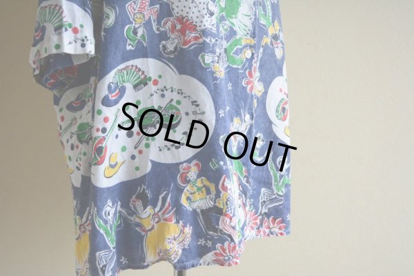 画像11: 1990s DKNY ダンシングカウボーイ柄リネンシャツ　 表記P 