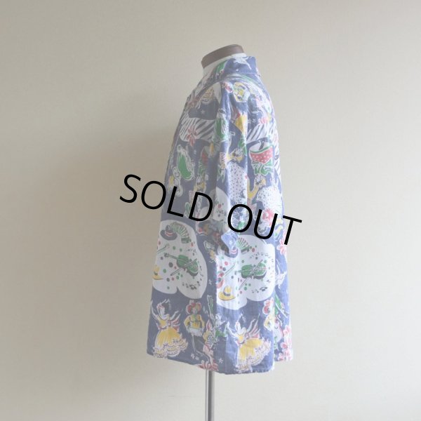 画像4: 1990s DKNY ダンシングカウボーイ柄リネンシャツ　 表記P 