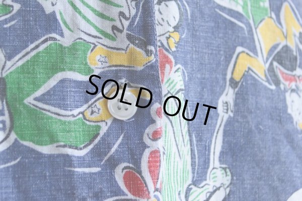 画像9: 1990s DKNY ダンシングカウボーイ柄リネンシャツ　 表記P 