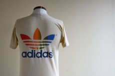 画像8: 1980s adidas レインボートレフォイルTシャツ　 バックプリント　 表記M  (8)