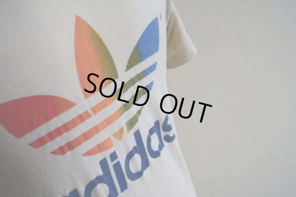 画像10: 1980s adidas レインボートレフォイルTシャツ　 バックプリント　 表記M 