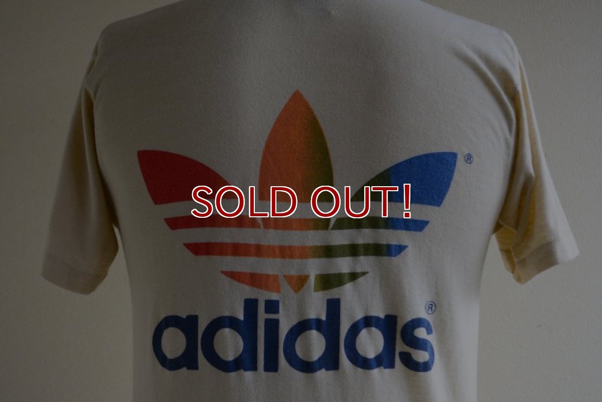 画像9: 1980s adidas レインボートレフォイルTシャツ　 バックプリント　 表記M  (9)
