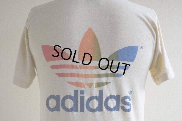 画像9: 1980s adidas レインボートレフォイルTシャツ　 バックプリント　 表記M 