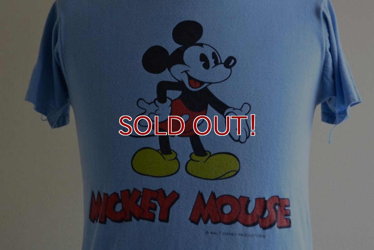 画像7: 1970s MICKEY MOUSE 両面プリントTシャツ　 表記S  (7)