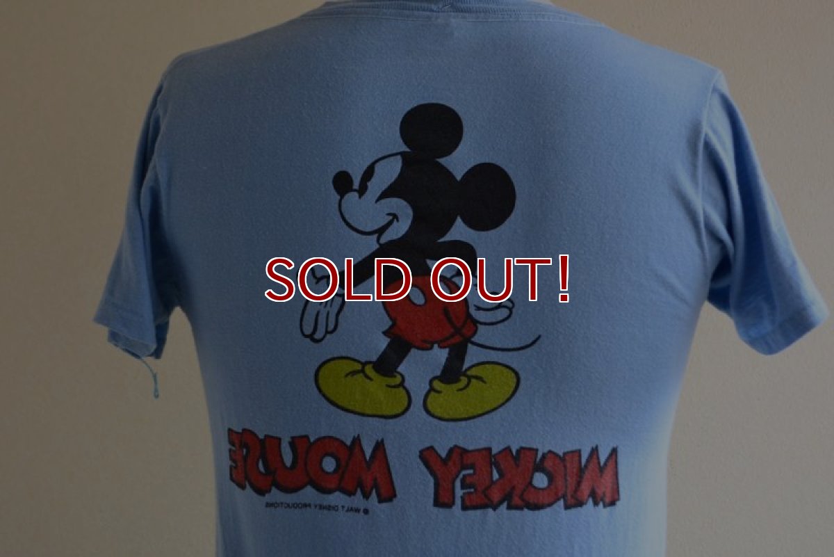 画像12: 1970s MICKEY MOUSE 両面プリントTシャツ　 表記S  (12)