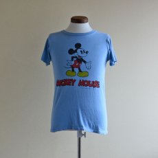 画像1: 1970s MICKEY MOUSE 両面プリントTシャツ　 表記S  (1)