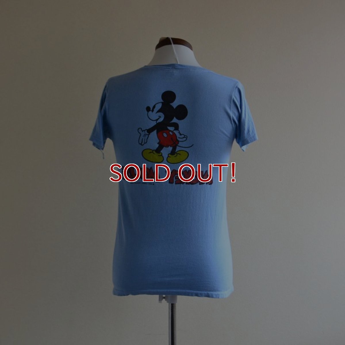 画像3: 1970s MICKEY MOUSE 両面プリントTシャツ　 表記S  (3)