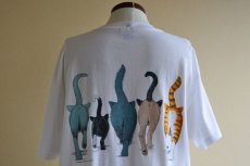 画像11: 1990s ネコ両面プリントTシャツ　 表記L  (11)